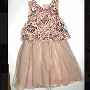 Kids Rose gold sequin dress